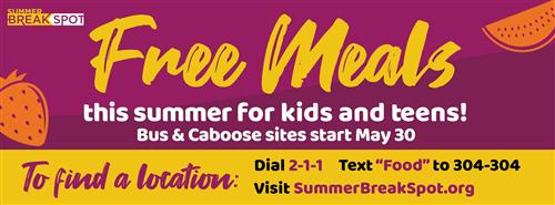 Free Meals for Kids this summer